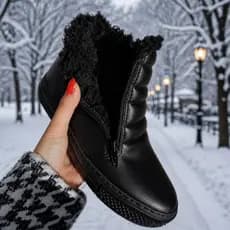 Bota feminina em lã pelego toda forrada tênis