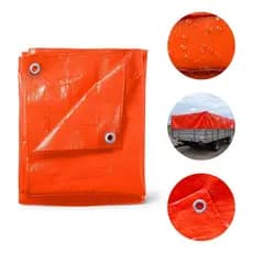 Lona Plástica De Polietileno 70g/m2 Laranja 5x4m