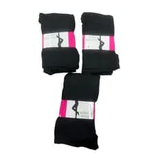 Kit 2 Meia Calça Forrada Térmica Peluciada Feminina Inverno Frio Fio 80 Preta Com Pé