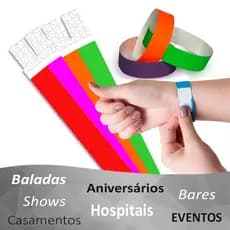 100 Pulseiras de identificação para Igreja eventos Balada Hospital PULS ID