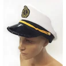 Quepe Marinheiro Ancora Cap Chapeu Capitao Tamanho Unico Adulto Fantasia