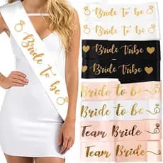 KIT 15-20-25 Faixas Bride e Team Bride para Despedida de Solteira