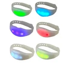25 Unidades Pulseira Led Ativa com Musica - BRANCA (LC)
