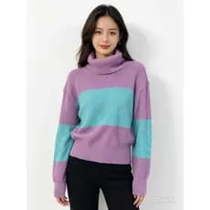 Blusa Tricô Feminina Diversos Modelos - Lisa, Listrada, Gola Alta e Boba M e G