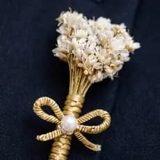 Lapela Broche Noivos e Padrinhos Casamento Igreja Noiva Elegante Florzinha