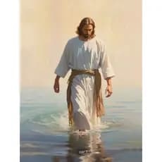 Quadro Decorativo Sala Escritorio Quarto Casa Jesus Parede Moldura Agua Elegante Lindo MDF  Salvaçao