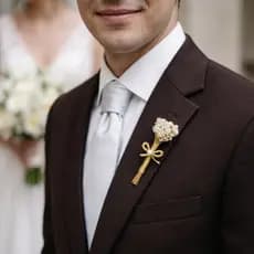 Broche Florzinha Noivo casamento Alfinete Acessorios Igreja Padrinhos Elegante