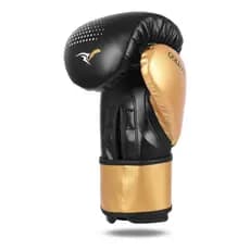 Luva de Boxe Profissional Gold Pro Dourado South Team Velcro Treino Sparring