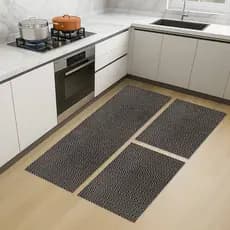 Kit de tapete para cozinha antiderrapante jogo 3 peças