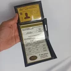 Carteira Porta Documento Moto Carro e Habilitação Compacta Com Porta Cartão - Envio Imediato