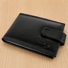 Carteira Fecho Botão Sintética Masculina Compacta Cartões CNH Cédulas Moedas - Envio Imediato
