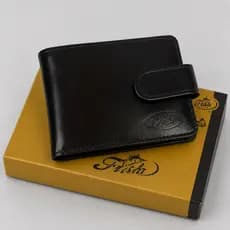 Carteira Luxo Masculina Fecho Botão Couro Legítimo RH CNH Cartões
