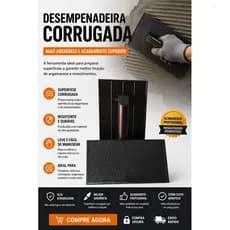 Desempenadeira Corrugada Profissional 31x18,5cm Para Argamassa Piso Azulejo Assentamento