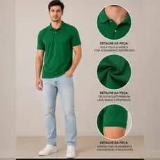 Camisa Masculino Gola Polo Premium  Casual Básica