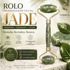 Rolo Massageador Facial Pedra Jade Massagem Rosto Antirrugas Lifting Original Promocao