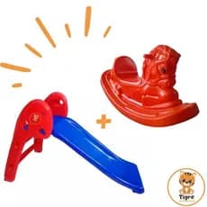 Escorregador Baby 2 Degraus + Gangorra Cavalinho Envio Expresso