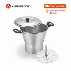 Cuscuzeiro Alumínio Polido Alumidecor Individual Reforçado Envio Imediato