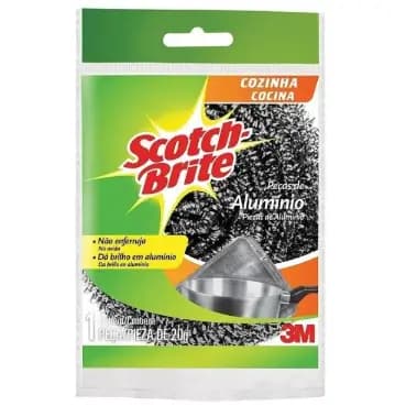 Esponja Não Enferruja Brilho Em Alumínio Scotch Brite 3m