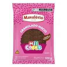 Granulado Macio Sabor Chocolate 600g Mil Cores MAVALÉRIO ( 5 ptc de 120g)