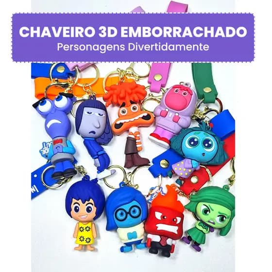 Chaveiro Divertidamente emborrachado 3D -   Chaveiro  Personagens  Fofo