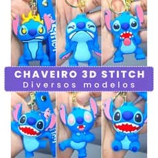Chaveiro Stitch Chaveiro emborrachado Chaveiro Fofo Chaveiro personagens Chaveiro Stitch fofo