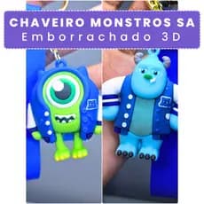 Chaveiro Monstros sa | Chaveiro personagens emborrachado |Chaveiro fofo personagens | Sullivan, mike