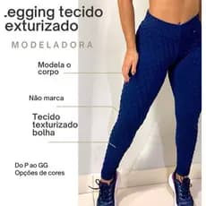 Calça Legging Bolha Brocada Academia Empina Bumbum Fitness