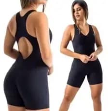 Macaquinho Hidroginastica Fitness Para Natação e Academia Feminino Com bojo Removível