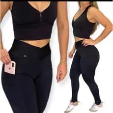 Calça Legging com Bolso para celular Treinar/Corrida/casual/academia