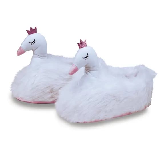 Pantufa cisne confortável quentinha inverno macia 36-38