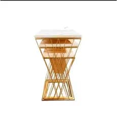 Jogo de mesa  MESAS TEIA CRUZADO dourado trio