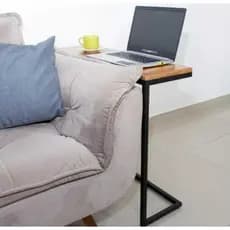 Mesinha Lateral Apoio Sofá (Notebook , livros , Café , etc...Preto ou Dourado