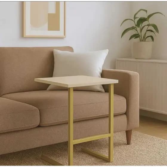 Mesa De canto Para Sofá Sala Leitura Apoio Notebook