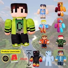 Pelúcia Streamers Algazarra - 25cm. Coleção Cadres, Athos, Authentic Games, Robin Hood, Mana e + Antialérgico, INMETRO.