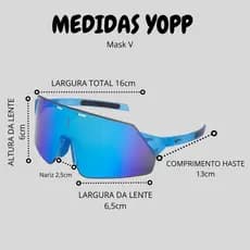 Óculos de Sol Yopp Esportivo Uv400 Máscara Mask V2