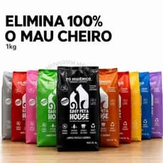 Pó Higienico Eliminador Odores Cães e Gatos Aromas 1Kg Limpeza Seco Ação Bactericida Easy Pet House