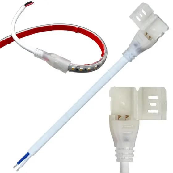 Conector Plug Rabicho Fita De Led 8 A 9mm Energia Cabo Ligação Fita Led Direto Na Energia Bivolt