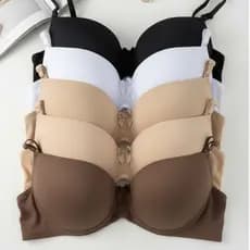 Kit Sutiã  Bojo Liso Soutien Básico Reforçado Dia a Dia Sutian confortável Moda Íntima Feminina