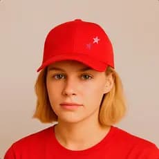 Boné Vermelho Unissex Feminino Masculino Liso Aba Curva Personalizado Bordado