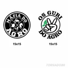 Adesivos os Guri do Agro e Mafia do Agro caminhonete maquinas agricolas