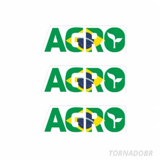 3 Adesivos AGRO Maquinas Agricolas Carro Moto Caminhonete Decorativo
