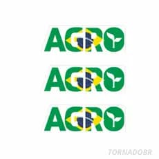 3 Adesivos AGRO Maquinas Agricolas Carro Moto Caminhonete Decorativo