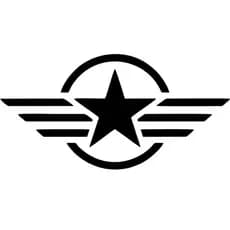 2 Adesivos Estrela Militar Para Moto Carro Caminhao Decorativo 12x6cm