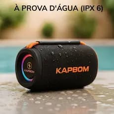 Caixa De Som Portátil Compacta Potente 30W Bluetooth À Prova D'Água IPX6 Led RGB Cartão Memória TF TWS FM P2 Original