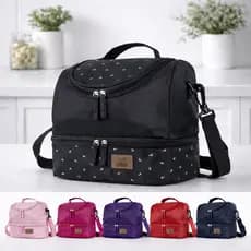 Bolsa Térmica Lancheira Fitness Porta Marmita Espaçosa 2 Partes Alça Mão e Transversal Moderna