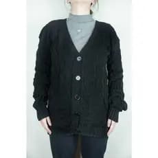 CASACO SUÉTER FEMININO PLUS SIZE COM BOTÃO DE TRANSINHA NOVO COLEÇÃO COM BOLSO