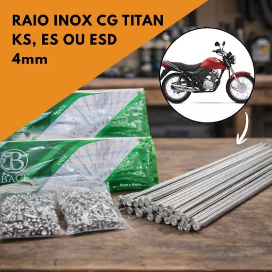 Raio Inox Bace Moto 4mm Para Honda CG Titan 125 150 160 Ks Es Esd