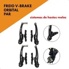 Freio V-brake Para Bicicleta Aro 20, 24, 26, 29 e 700 Bike Alumínio MTB Orbital Par Completo
