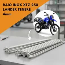 Raio Inox Bace Moto 4mm XTZ 250 Lander Tenere Dianteiro Traseiro