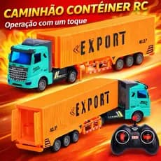 Super Caminhão Container RC Gigante Controle Remoto com Luzes Brinquedo Top para Crianças
